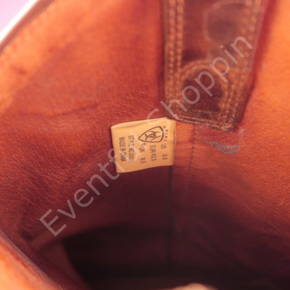 Ariat Stampede Heritage Leather Western Boots in Brown Size 9.5 D - Picture 10 of 12